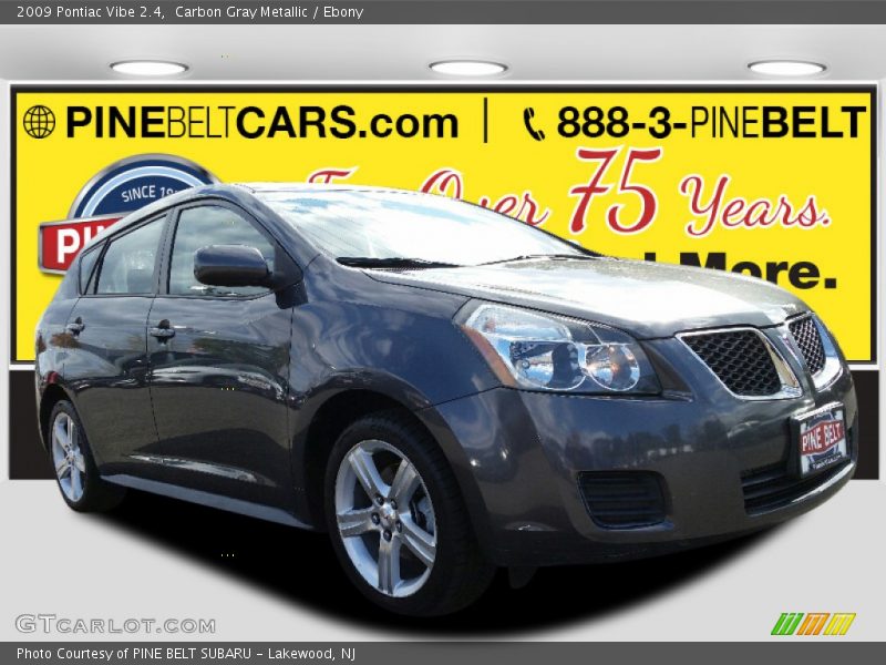 Carbon Gray Metallic / Ebony 2009 Pontiac Vibe 2.4