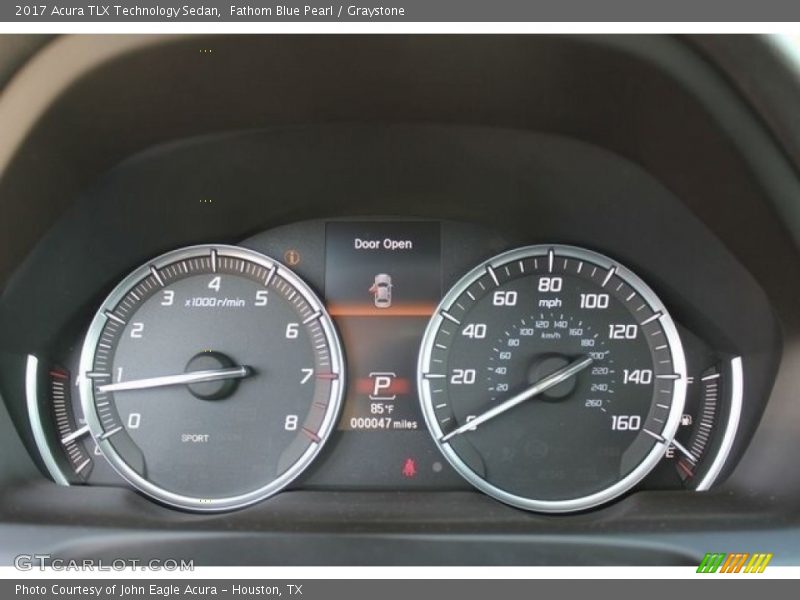 Fathom Blue Pearl / Graystone 2017 Acura TLX Technology Sedan