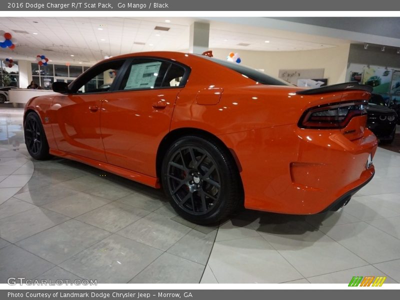Go Mango / Black 2016 Dodge Charger R/T Scat Pack