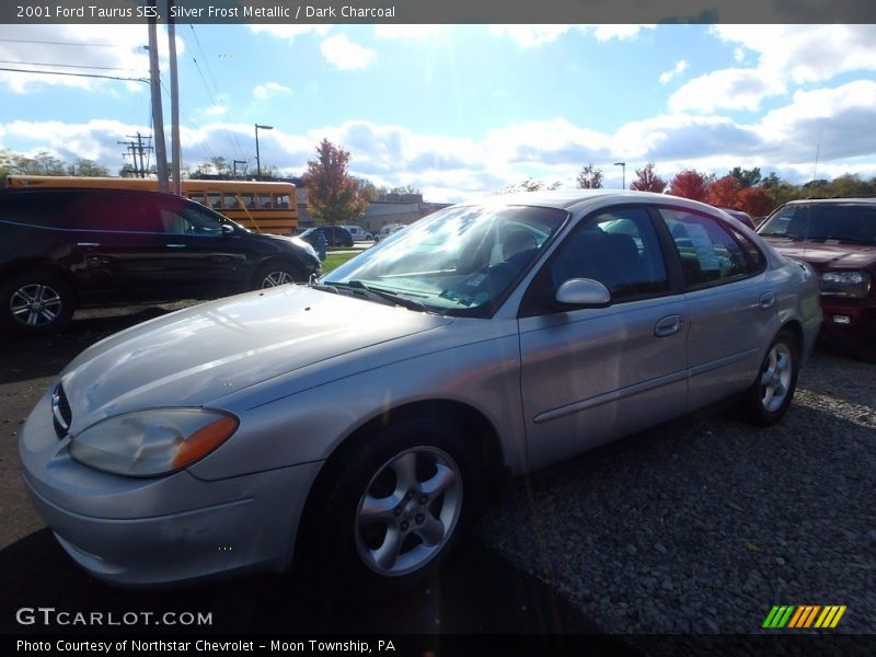 Silver Frost Metallic / Dark Charcoal 2001 Ford Taurus SES