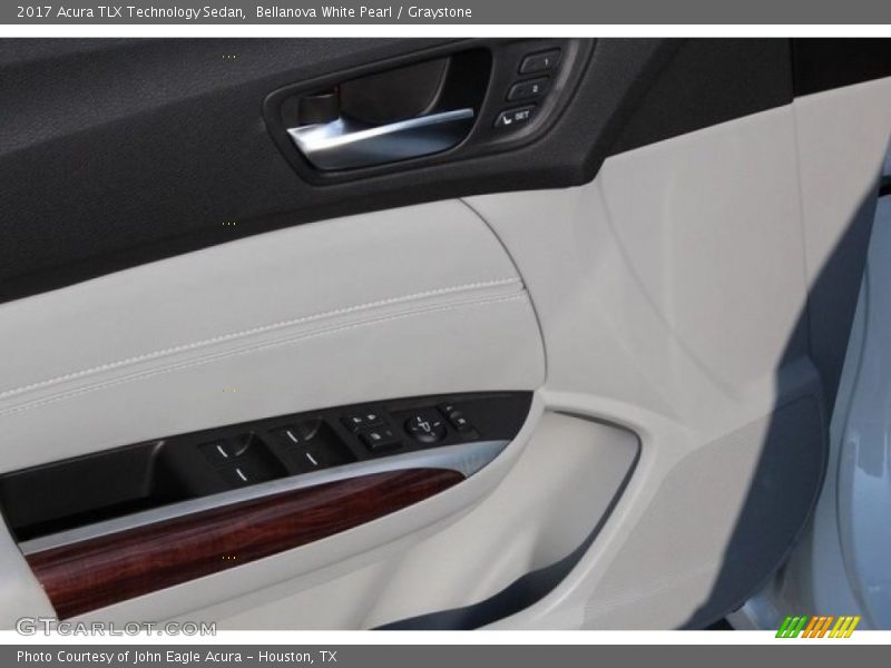 Bellanova White Pearl / Graystone 2017 Acura TLX Technology Sedan