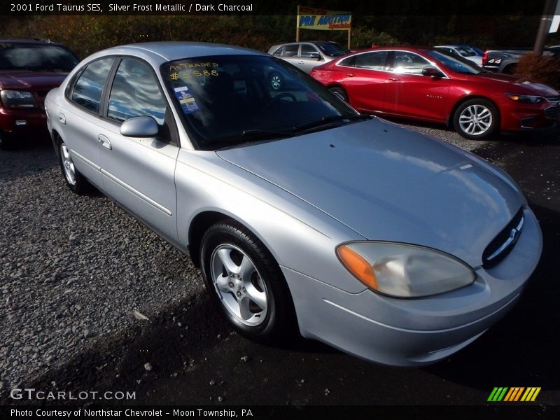 Silver Frost Metallic / Dark Charcoal 2001 Ford Taurus SES