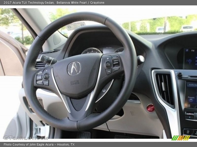 Bellanova White Pearl / Graystone 2017 Acura TLX Technology Sedan