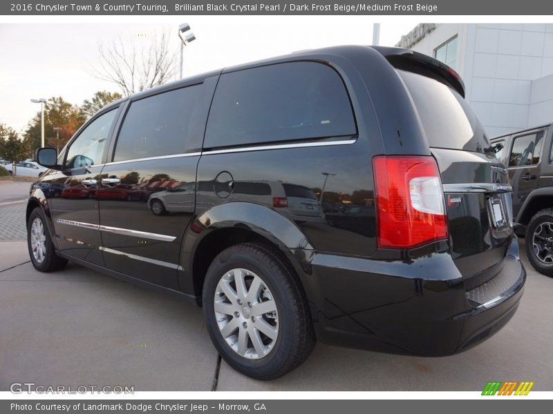 Brilliant Black Crystal Pearl / Dark Frost Beige/Medium Frost Beige 2016 Chrysler Town & Country Touring