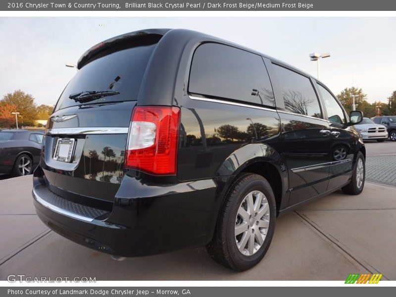 Brilliant Black Crystal Pearl / Dark Frost Beige/Medium Frost Beige 2016 Chrysler Town & Country Touring