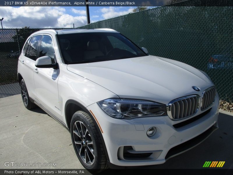 Alpine White / Canberra Beige/Black 2017 BMW X5 xDrive40e iPerformance