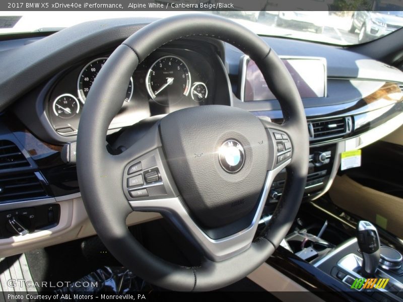 Alpine White / Canberra Beige/Black 2017 BMW X5 xDrive40e iPerformance