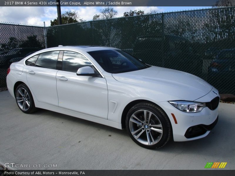 Alpine White / Saddle Brown 2017 BMW 4 Series 430i xDrive Gran Coupe