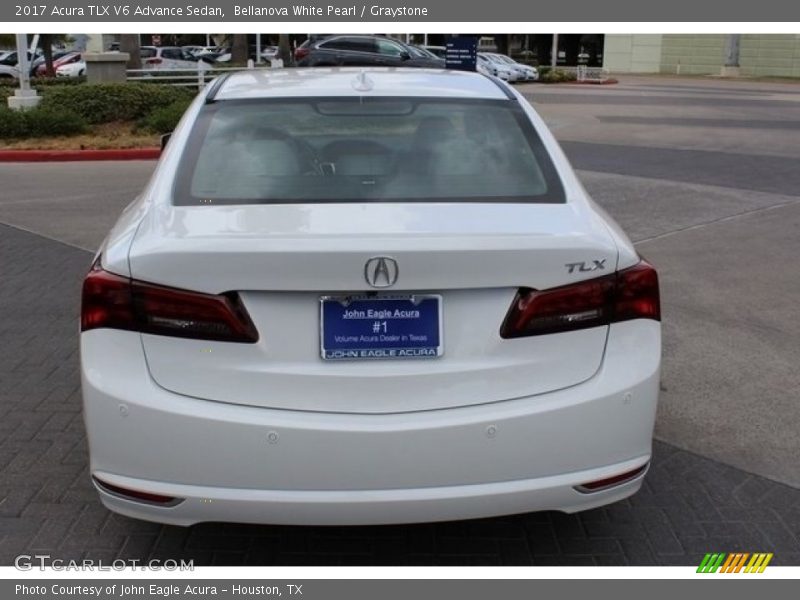 Bellanova White Pearl / Graystone 2017 Acura TLX V6 Advance Sedan