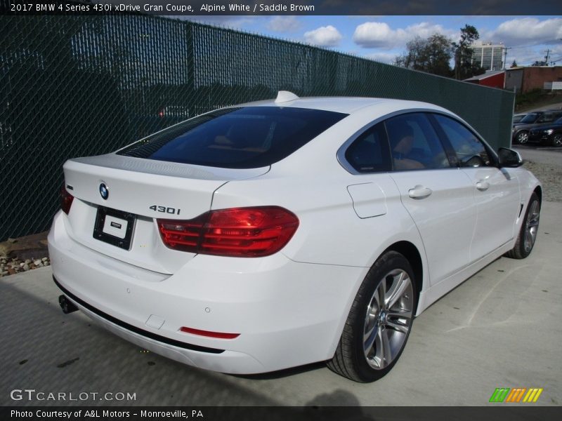 Alpine White / Saddle Brown 2017 BMW 4 Series 430i xDrive Gran Coupe
