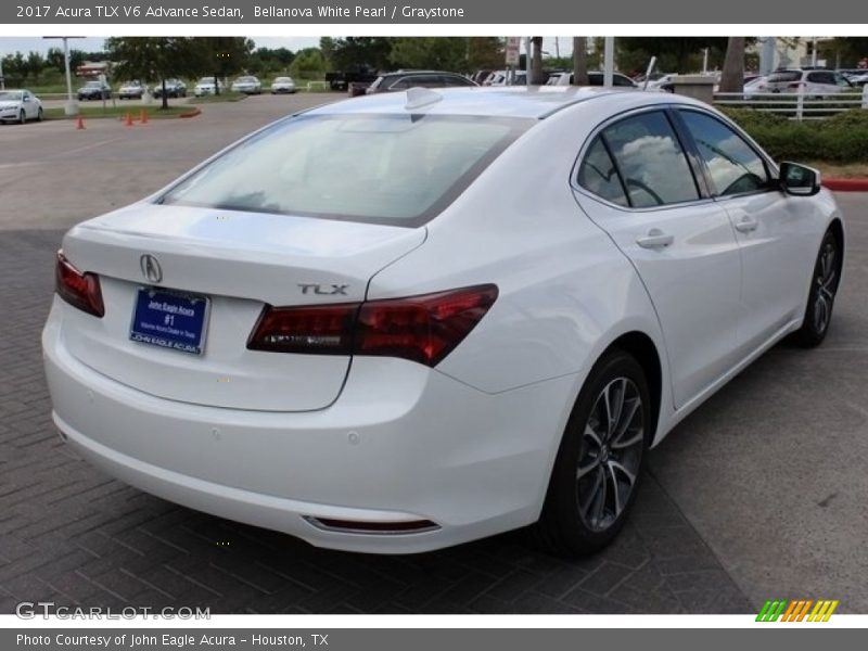 Bellanova White Pearl / Graystone 2017 Acura TLX V6 Advance Sedan