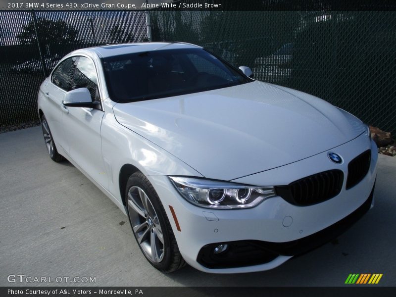 Alpine White / Saddle Brown 2017 BMW 4 Series 430i xDrive Gran Coupe
