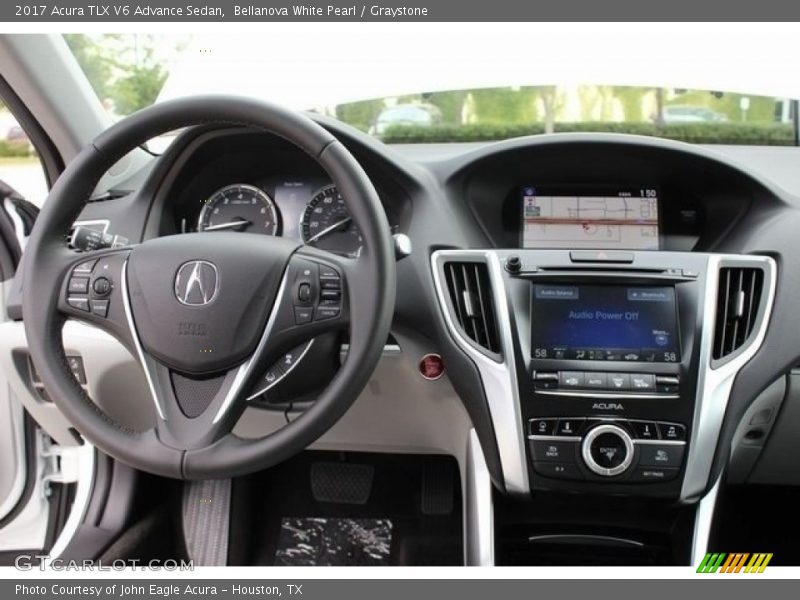 Bellanova White Pearl / Graystone 2017 Acura TLX V6 Advance Sedan