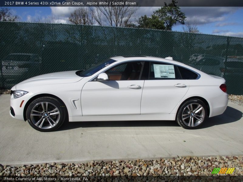 Alpine White / Saddle Brown 2017 BMW 4 Series 430i xDrive Gran Coupe