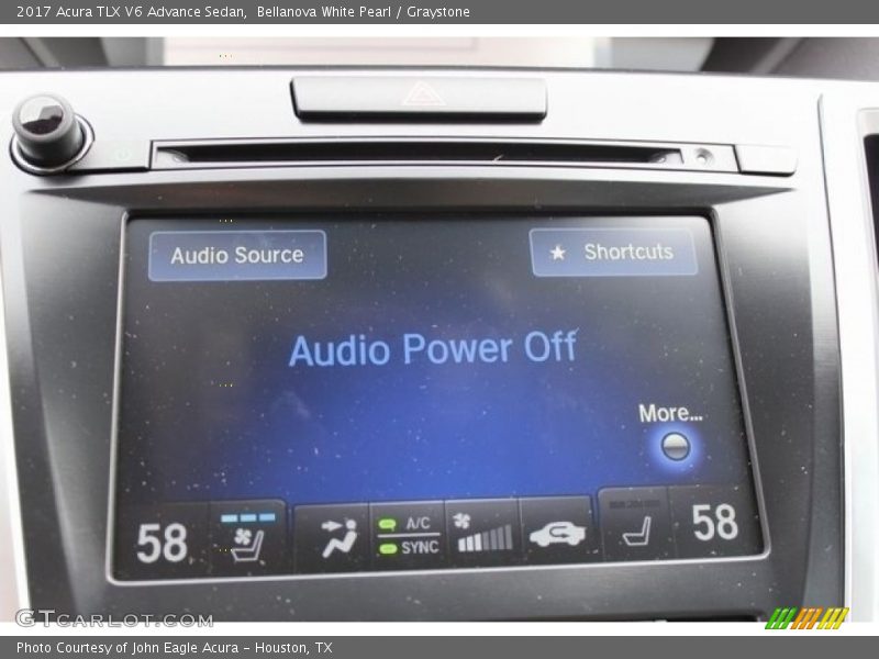 Bellanova White Pearl / Graystone 2017 Acura TLX V6 Advance Sedan