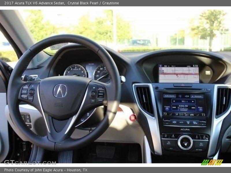 Crystal Black Pearl / Graystone 2017 Acura TLX V6 Advance Sedan