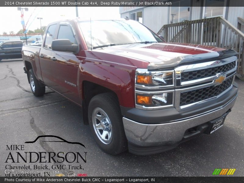 Deep Ruby Metallic / Jet Black/Dark Ash 2014 Chevrolet Silverado 1500 WT Double Cab 4x4