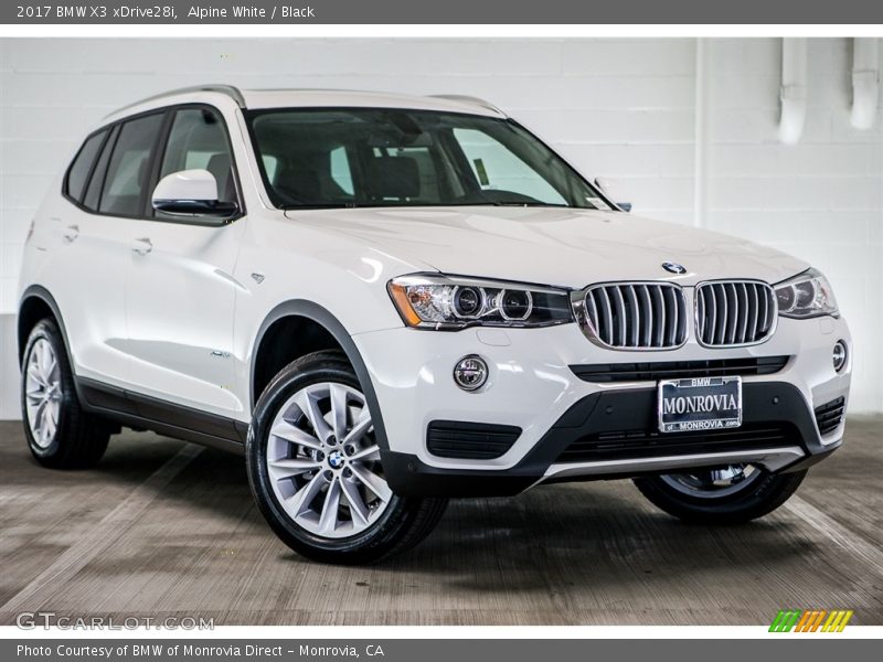 Alpine White / Black 2017 BMW X3 xDrive28i
