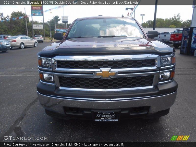 Deep Ruby Metallic / Jet Black/Dark Ash 2014 Chevrolet Silverado 1500 WT Double Cab 4x4