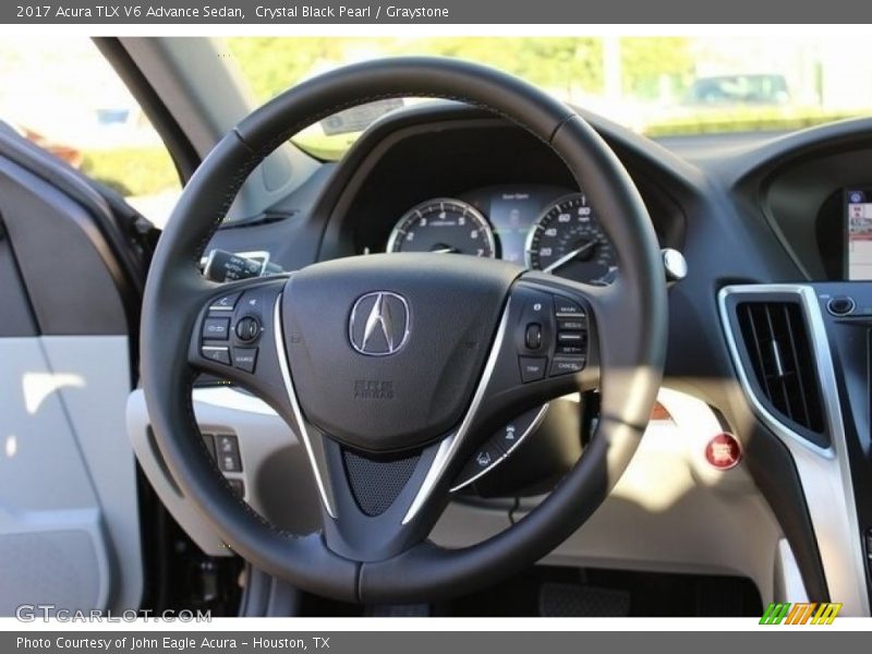 Crystal Black Pearl / Graystone 2017 Acura TLX V6 Advance Sedan