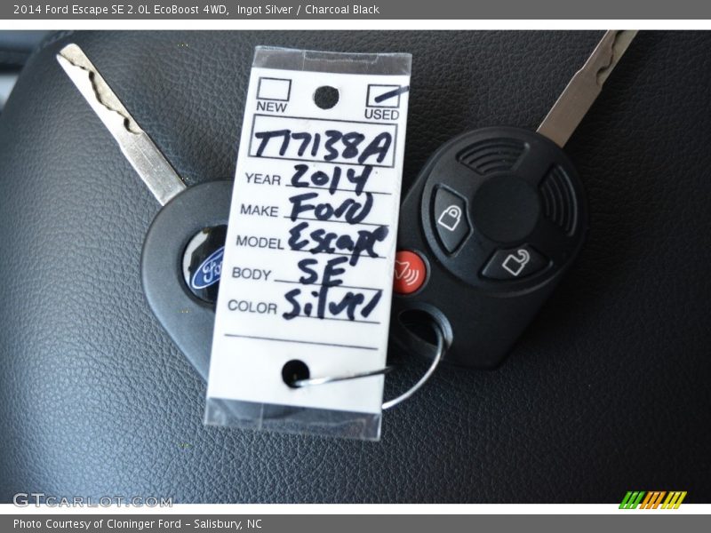 Ingot Silver / Charcoal Black 2014 Ford Escape SE 2.0L EcoBoost 4WD