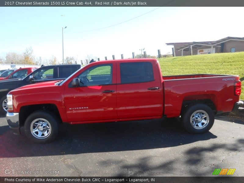 Red Hot / Dark Ash/Jet Black 2017 Chevrolet Silverado 1500 LS Crew Cab 4x4