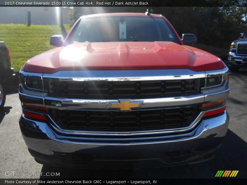 Red Hot / Dark Ash/Jet Black 2017 Chevrolet Silverado 1500 LS Crew Cab 4x4