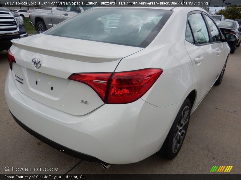 Blizzard Pearl / 50th Anniversary Black/Black Cherry Stitching 2017 Toyota Corolla 50th Anniversary Special Edition