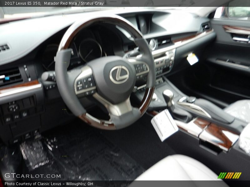 Matador Red Mica / Stratus Gray 2017 Lexus ES 350