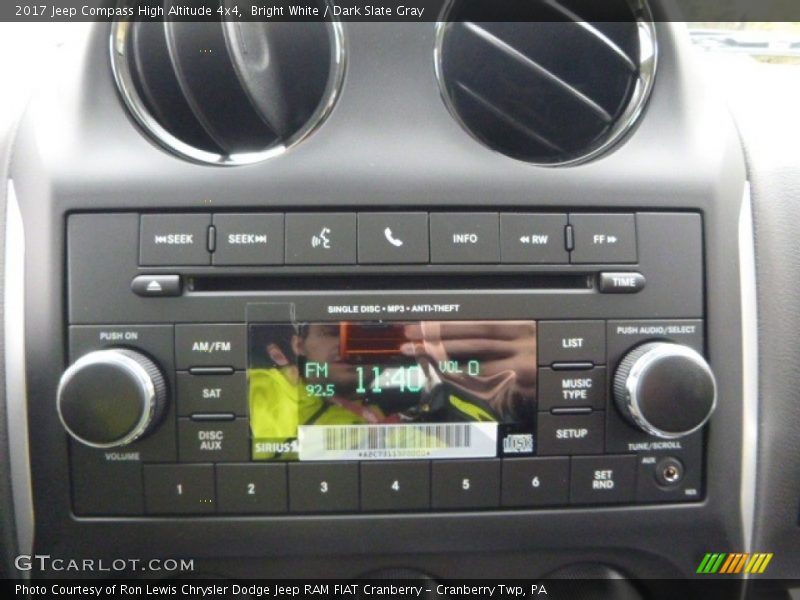 Controls of 2017 Compass High Altitude 4x4
