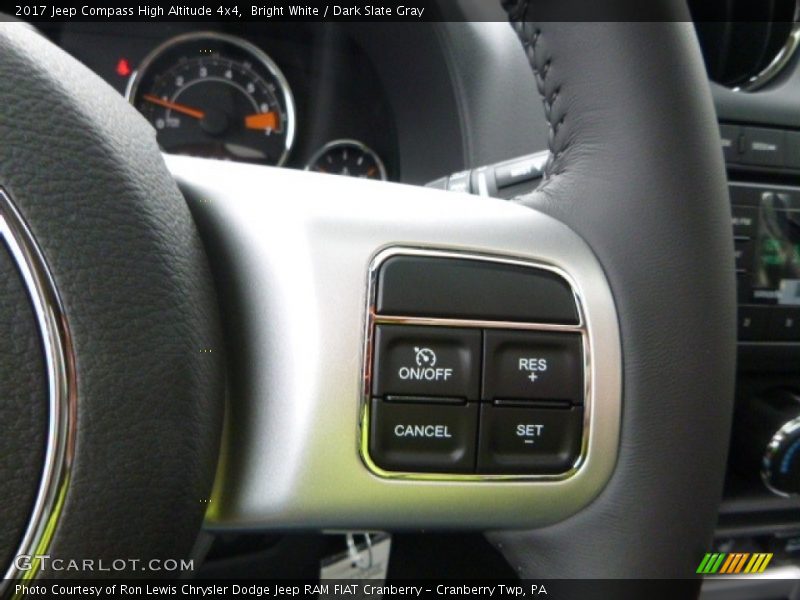 Controls of 2017 Compass High Altitude 4x4
