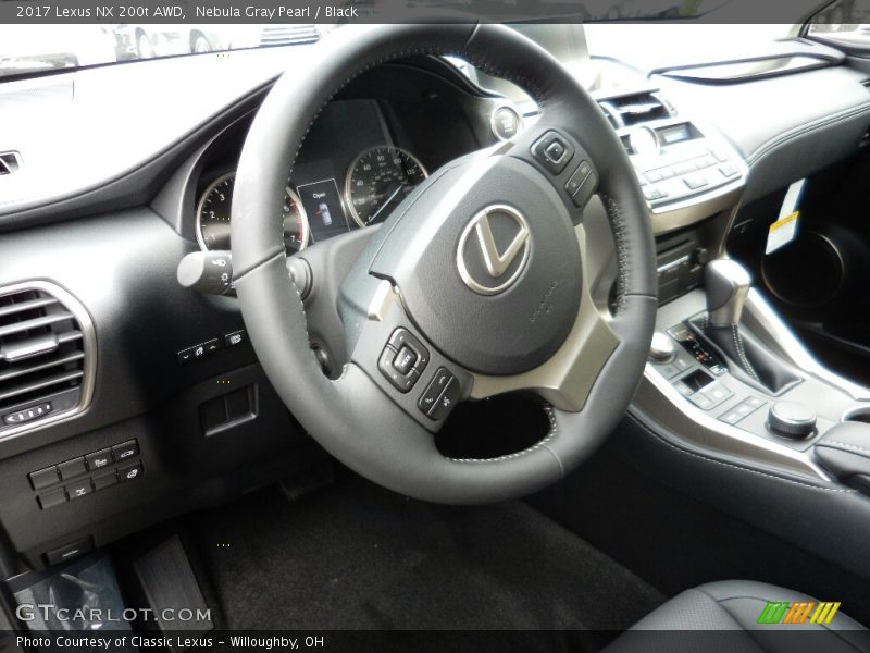 Nebula Gray Pearl / Black 2017 Lexus NX 200t AWD