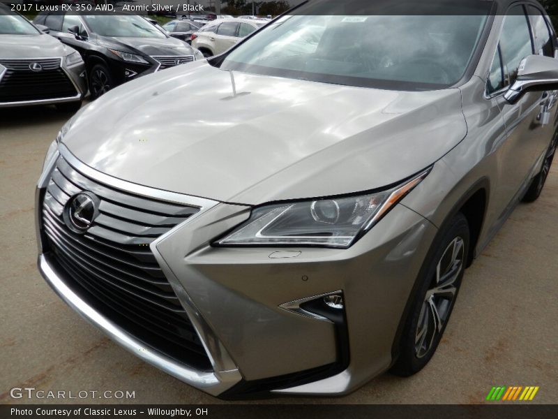 Atomic Silver / Black 2017 Lexus RX 350 AWD