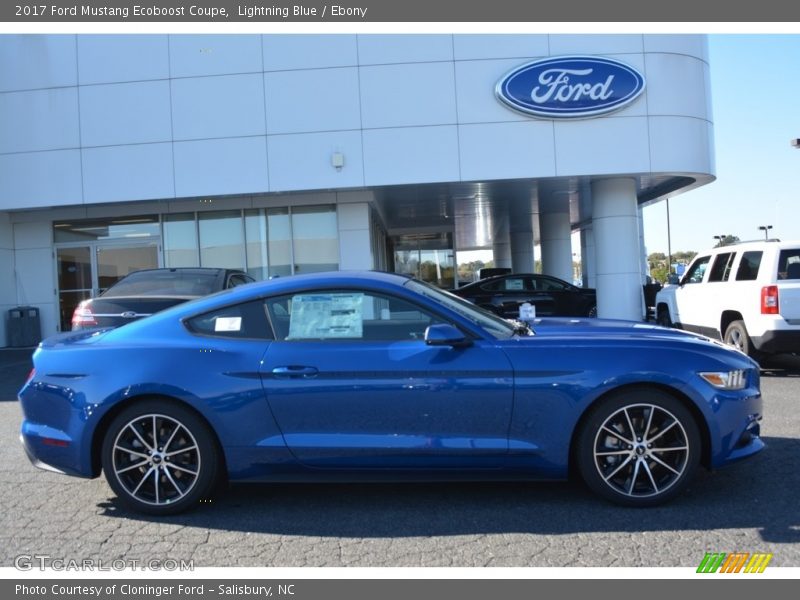 Lightning Blue / Ebony 2017 Ford Mustang Ecoboost Coupe