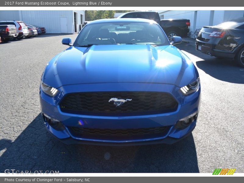 Lightning Blue / Ebony 2017 Ford Mustang Ecoboost Coupe