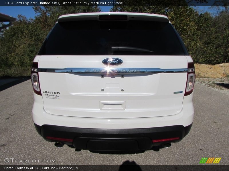 White Platinum / Medium Light Stone 2014 Ford Explorer Limited 4WD