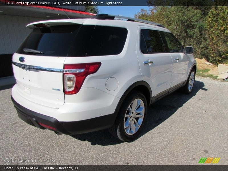 White Platinum / Medium Light Stone 2014 Ford Explorer Limited 4WD