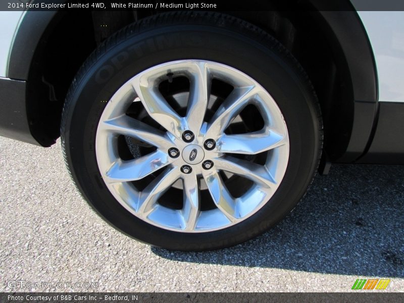 White Platinum / Medium Light Stone 2014 Ford Explorer Limited 4WD