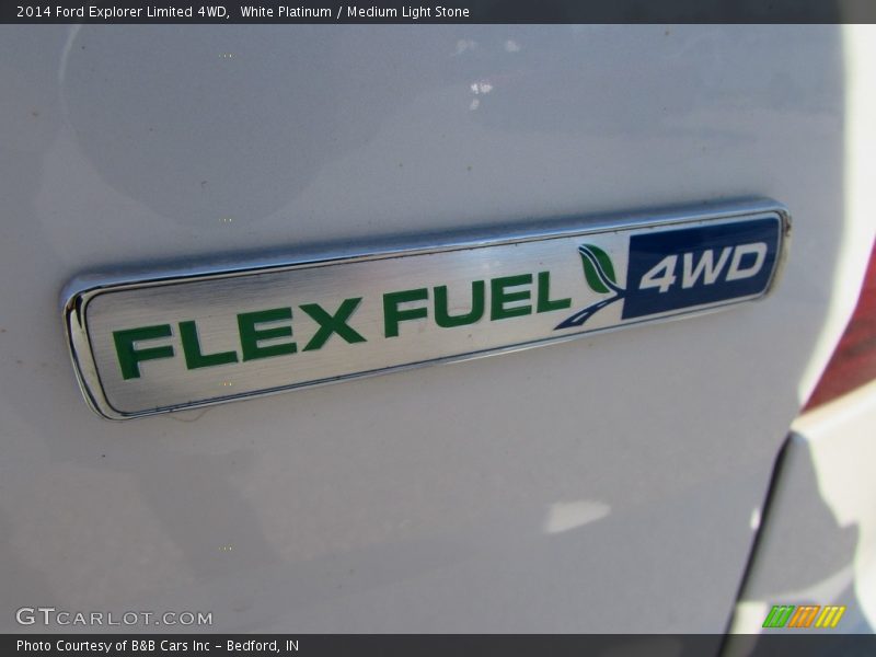 White Platinum / Medium Light Stone 2014 Ford Explorer Limited 4WD