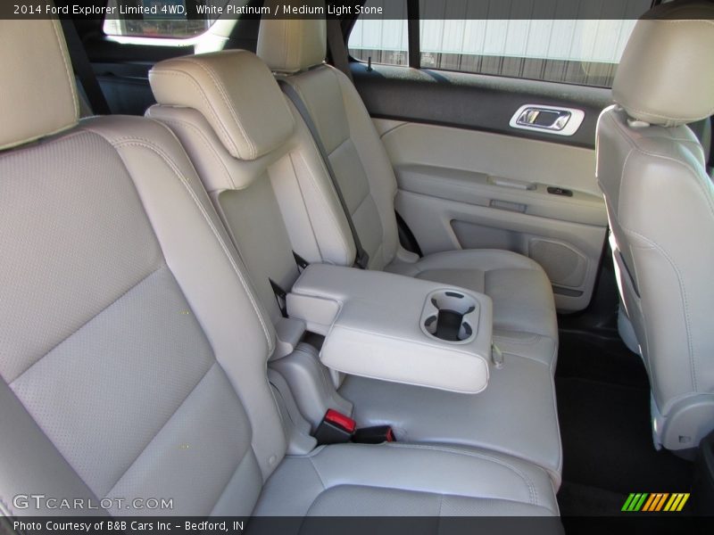 White Platinum / Medium Light Stone 2014 Ford Explorer Limited 4WD