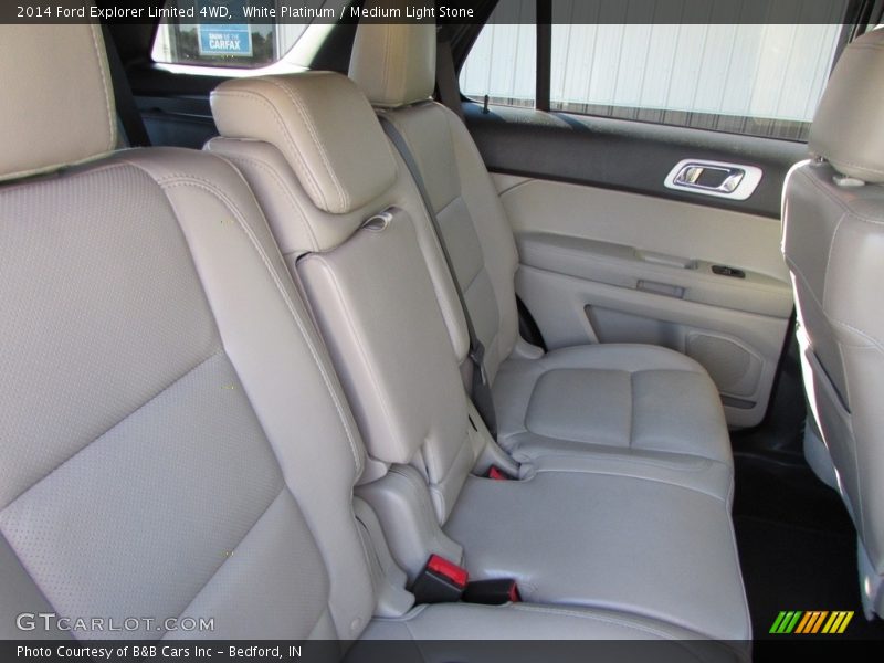 White Platinum / Medium Light Stone 2014 Ford Explorer Limited 4WD