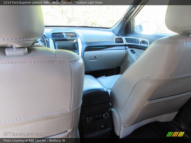 White Platinum / Medium Light Stone 2014 Ford Explorer Limited 4WD