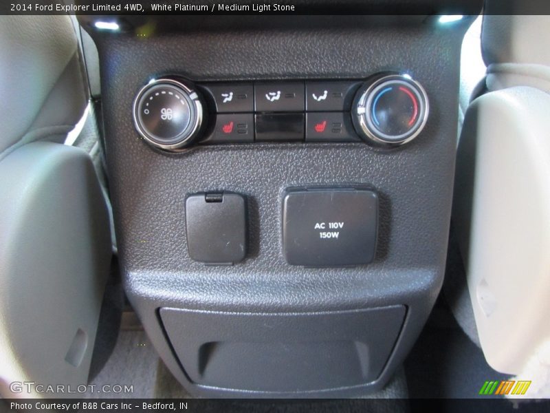 White Platinum / Medium Light Stone 2014 Ford Explorer Limited 4WD