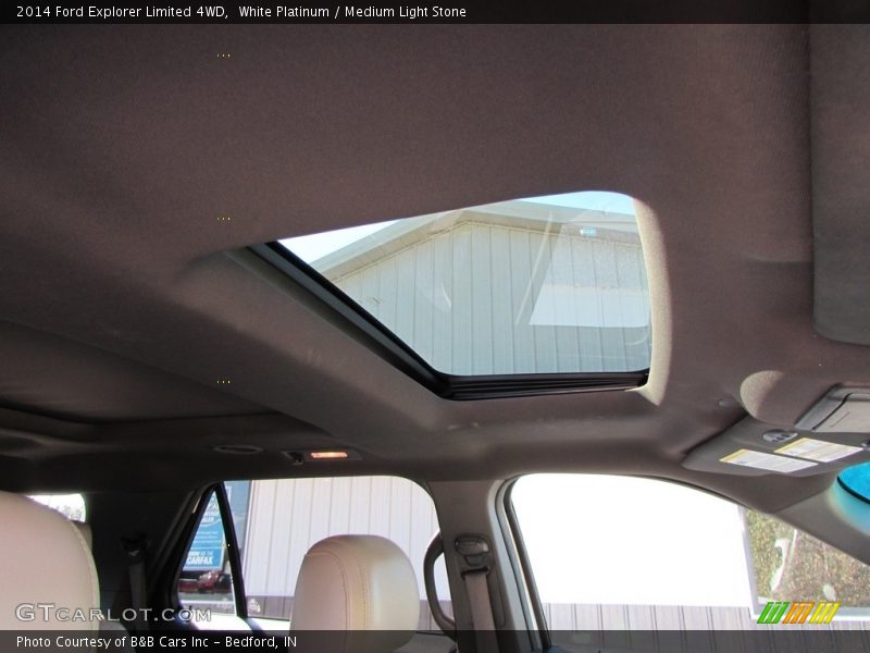 White Platinum / Medium Light Stone 2014 Ford Explorer Limited 4WD