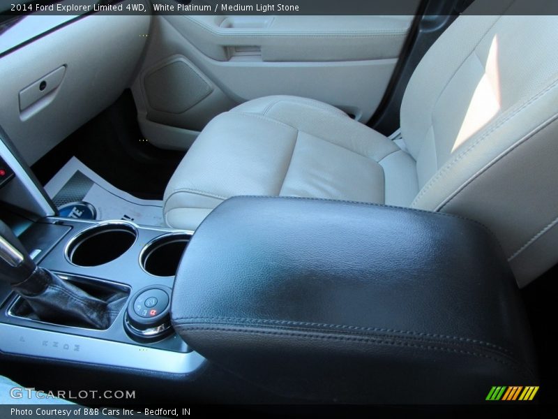 White Platinum / Medium Light Stone 2014 Ford Explorer Limited 4WD