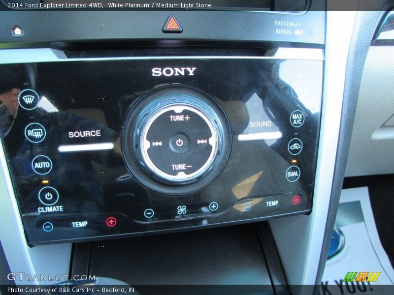 White Platinum / Medium Light Stone 2014 Ford Explorer Limited 4WD