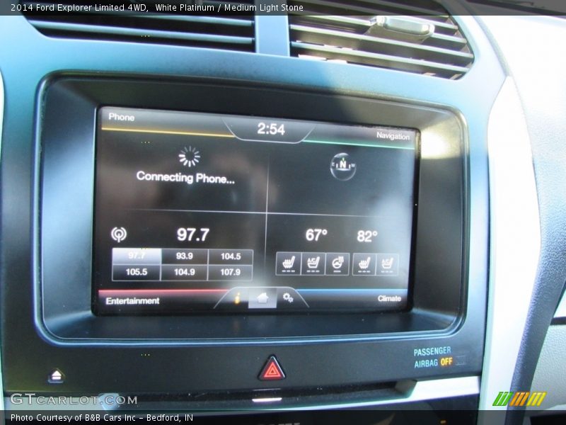 White Platinum / Medium Light Stone 2014 Ford Explorer Limited 4WD