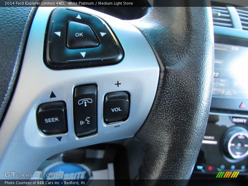 White Platinum / Medium Light Stone 2014 Ford Explorer Limited 4WD