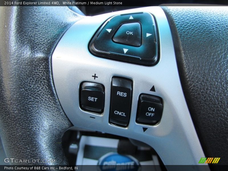White Platinum / Medium Light Stone 2014 Ford Explorer Limited 4WD