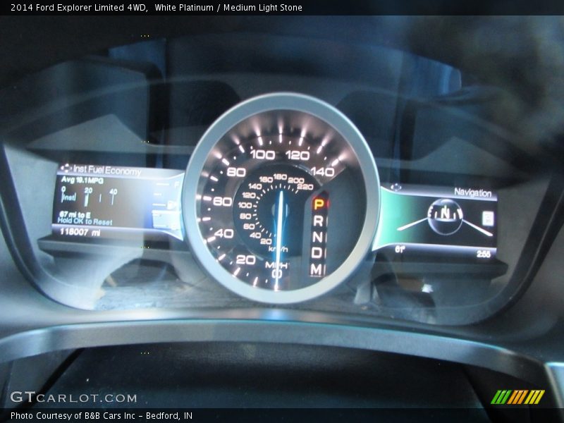 White Platinum / Medium Light Stone 2014 Ford Explorer Limited 4WD